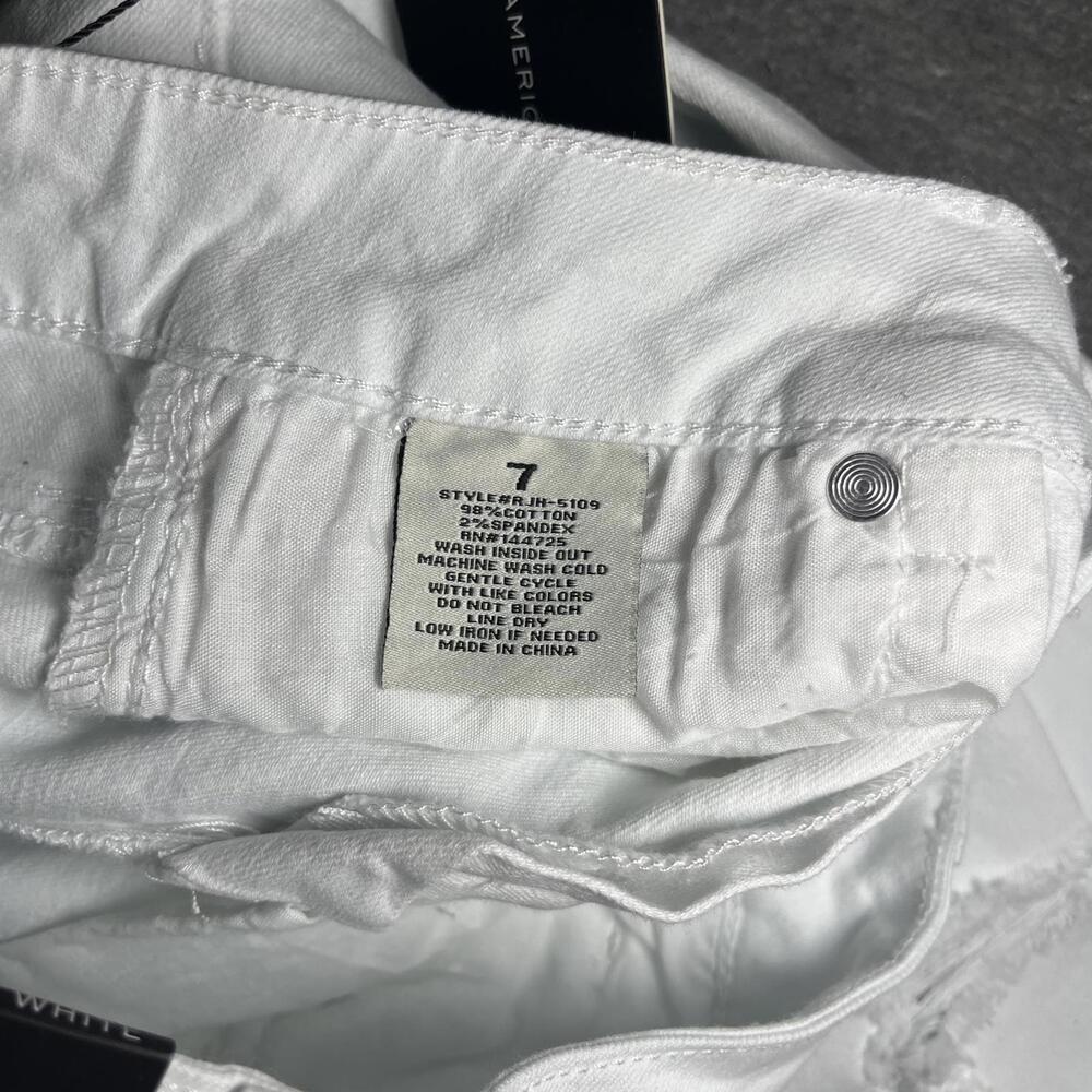 NWT American Bazi Girls Size 7 White High Rise Skinny Jeans Size 7 - Picture 6 of 8